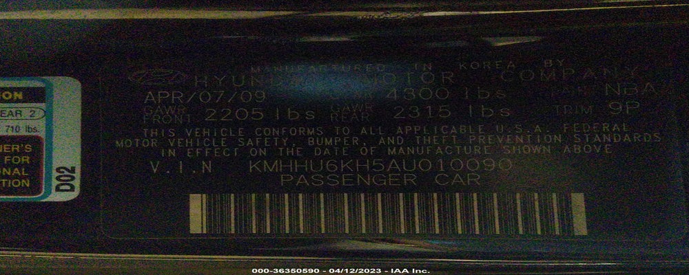 KMHHU6KH5AU010090 2010 HYUNDAI GENESIS COUPE photo no. 9
