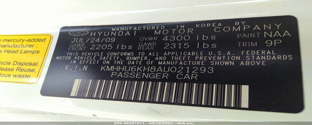 KMHHU6KH8AU021293 2010 HYUNDAI GENESIS COUPE photo no. 9