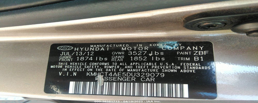 KMHCT4AE5DU329079 2013 HYUNDAI ACCENT photo no. 9