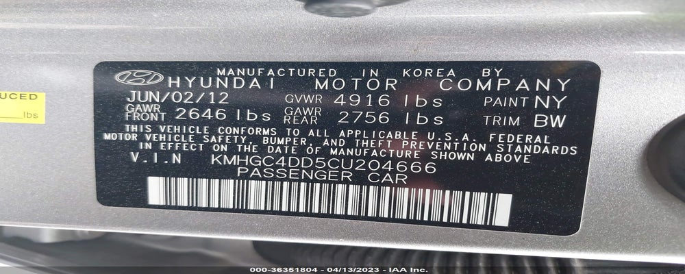 KMHGC4DD5CU204666 2012 HYUNDAI GENESIS photo no. 9