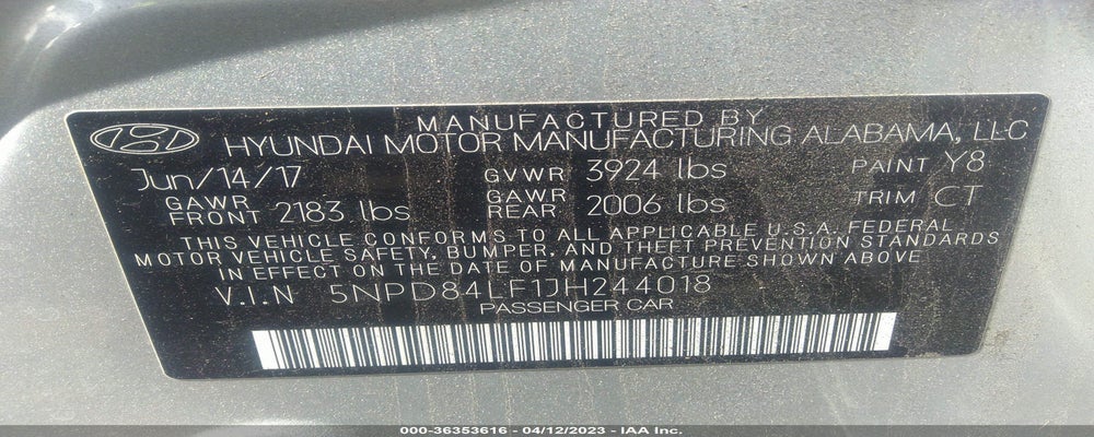 5NPD84LF1JH244018 2018 HYUNDAI ELANTRA photo no. 9