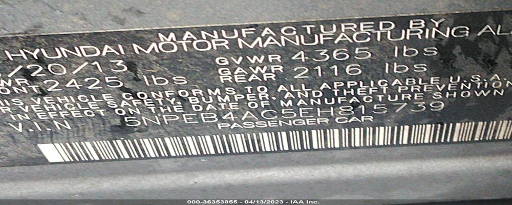 5NPEB4AC5EH815739 2014 HYUNDAI SONATA photo no. 9