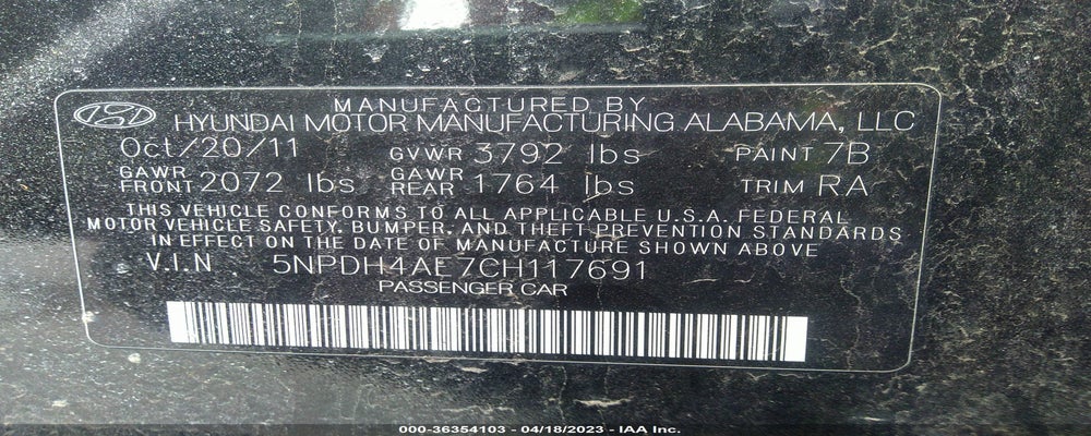 5NPDH4AE7CH117691 2012 HYUNDAI ELANTRA photo no. 9