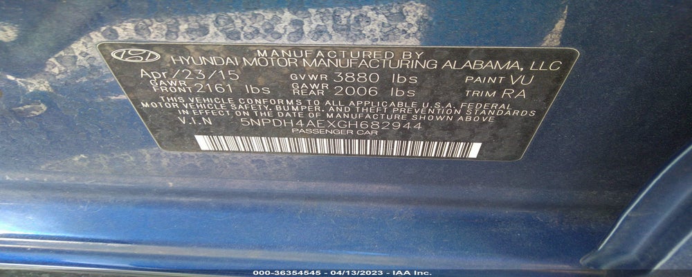 5NPDH4AEXGH682944 2016 HYUNDAI ELANTRA photo no. 9