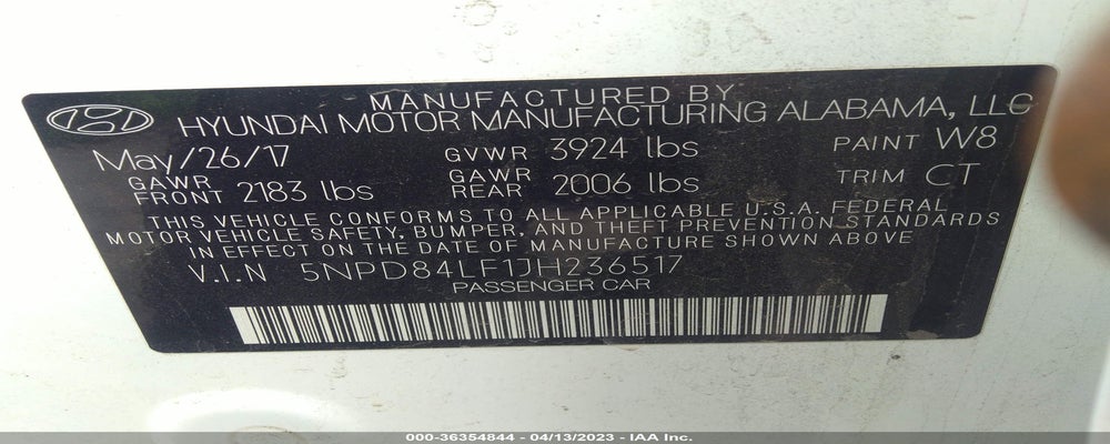 5NPD84LF1JH236517 2018 HYUNDAI ELANTRA photo no. 9