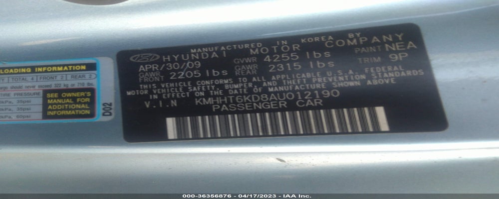 KMHHT6KD8AU012190 2010 HYUNDAI GENESIS COUPE photo no. 9