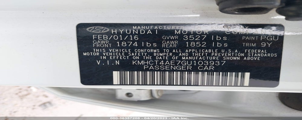 KMHCT4AE7GU103937 2016 HYUNDAI ACCENT photo no. 9