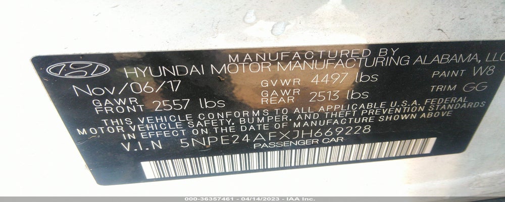 5NPE24AFXJH669228 2018 HYUNDAI SONATA photo no. 9
