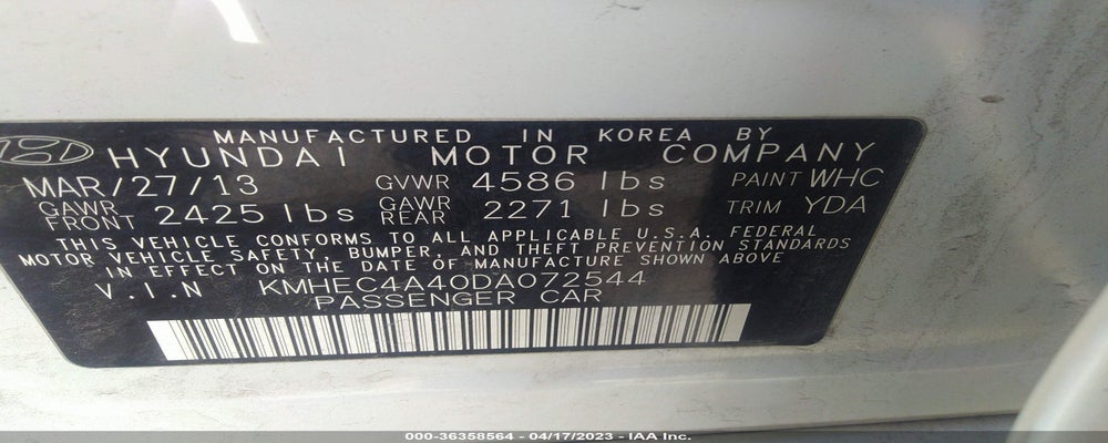 KMHEC4A40DA072544 2013 HYUNDAI SONATA HYBRID photo no. 9