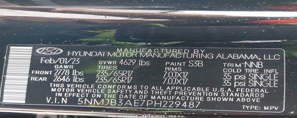 5NMJB3AE7PH229487 2023 HYUNDAI TUCSON photo no. 9