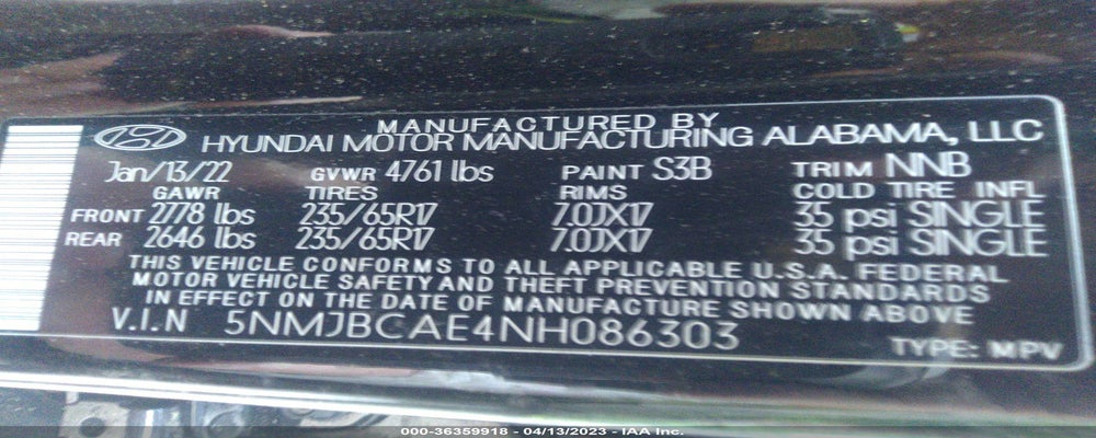 5NMJBCAE4NH086303 2022 HYUNDAI TUCSON photo no. 9