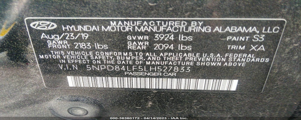 5NPD84LF5LH527833 2020 HYUNDAI ELANTRA photo no. 9