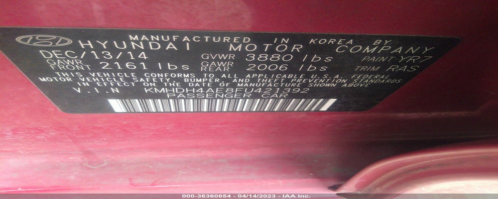 KMHDH4AE8FU421392 2015 HYUNDAI ELANTRA photo no. 9
