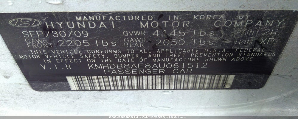 KMHDB8AE8AU061512 2010 HYUNDAI ELANTRA TOURING photo no. 9