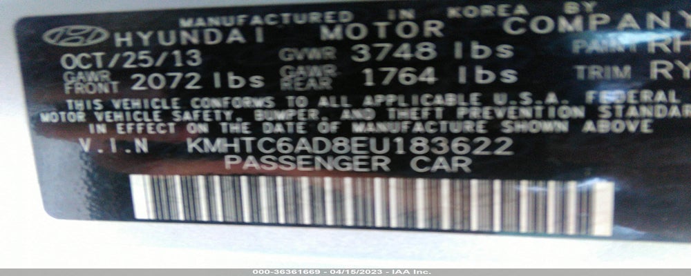 KMHTC6AD8EU183622 2014 HYUNDAI VELOSTER photo no. 9