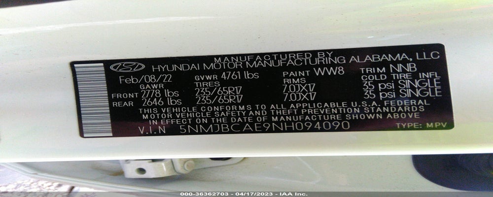 5NMJBCAE9NH094090 2022 HYUNDAI TUCSON photo no. 9