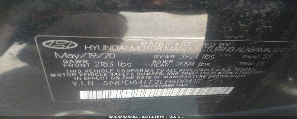 5NPD84LF2LH600415 2020 HYUNDAI ELANTRA photo no. 9