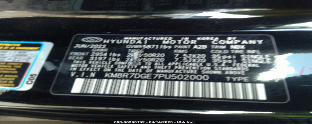 KM8R7DGE7PU502000 2023 HYUNDAI PALISADE photo no. 9