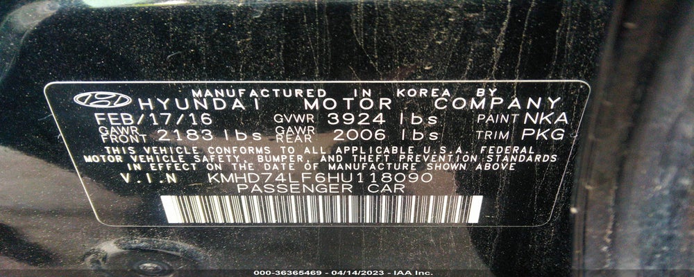 KMHD74LF6HU118090 2017 HYUNDAI ELANTRA photo no. 9