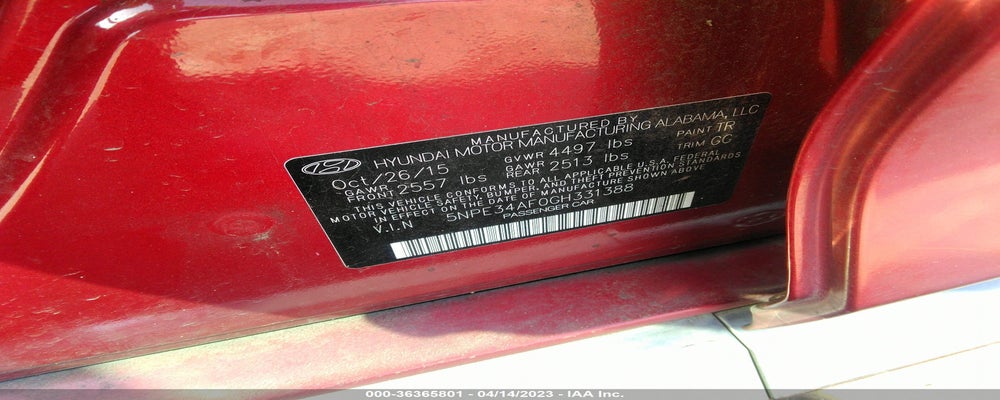 5NPE34AF0GH331388 2016 HYUNDAI SONATA photo no. 9