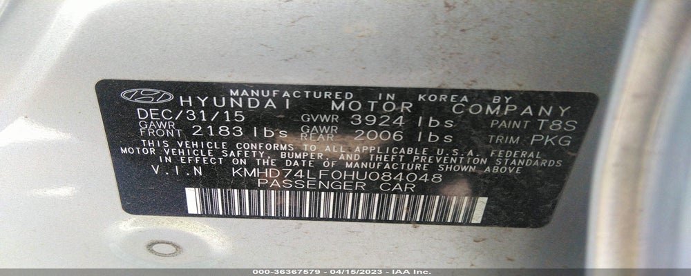 KMHD74LF0HU084048 2017 HYUNDAI ELANTRA photo no. 9