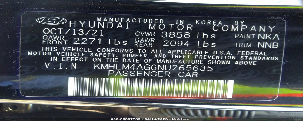 KMHLM4AG6NU265635 2022 HYUNDAI ELANTRA photo no. 9