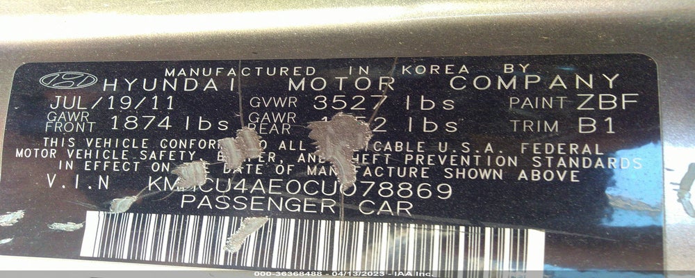 KMHCU4AE0CU078869 2012 HYUNDAI ACCENT photo no. 9
