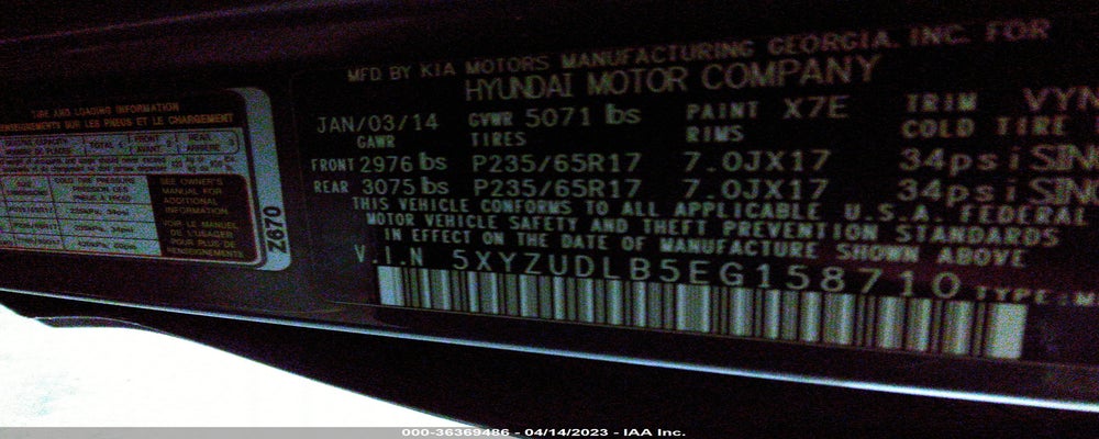 5XYZUDLB5EG158710 2014 HYUNDAI SANTA FE SPORT photo no. 9