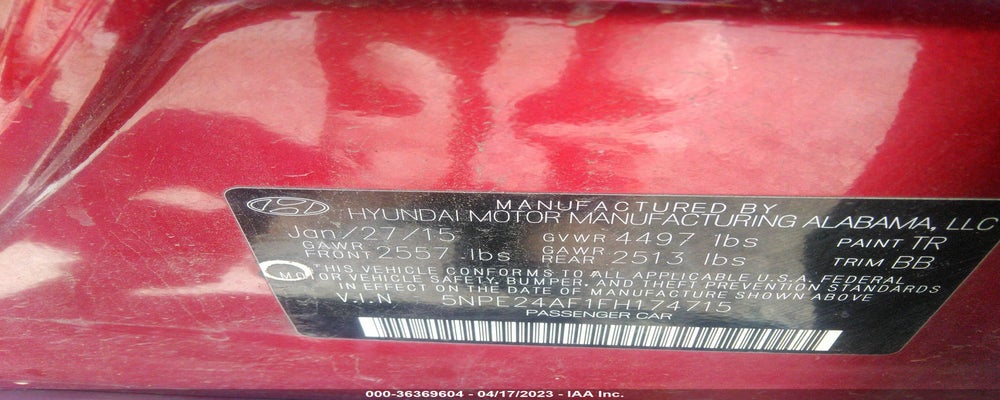 5NPE24AF1FH174715 2015 HYUNDAI SONATA photo no. 9