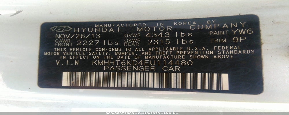 KMHHT6KD4EU114480 2014 HYUNDAI GENESIS COUPE photo no. 9