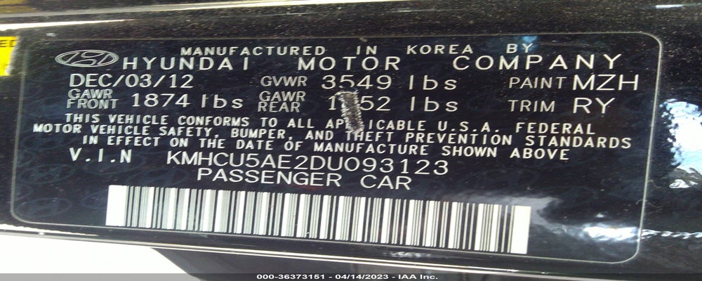KMHCU5AE2DU093123 2013 HYUNDAI ACCENT photo no. 9
