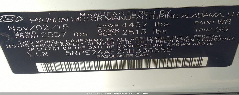 5NPE24AF2GH336580 2016 HYUNDAI SONATA photo no. 9