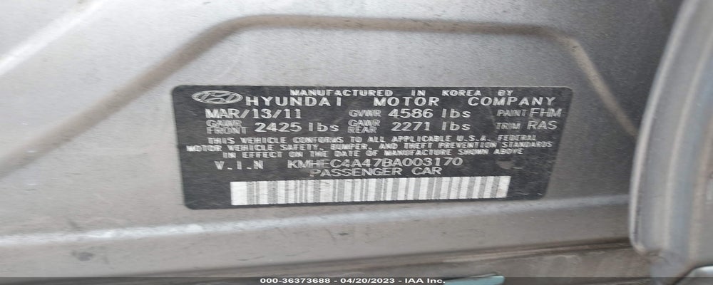 KMHEC4A47BA003170 2011 HYUNDAI SONATA photo no. 9