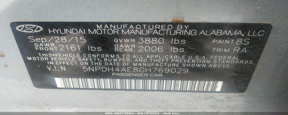 5NPDH4AE8GH769029 2016 HYUNDAI ELANTRA photo no. 9