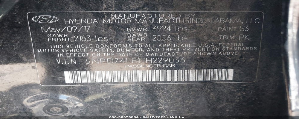 5NPD74LF1JH229036 2018 HYUNDAI ELANTRA photo no. 9
