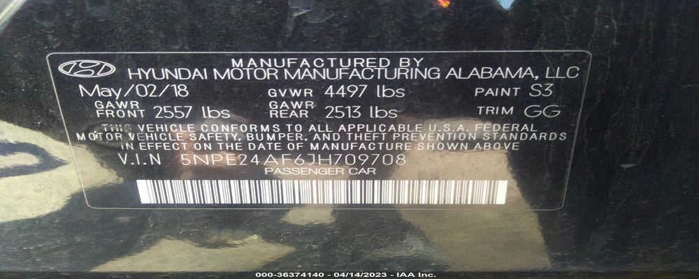 5NPE24AF6JH709708 2018 HYUNDAI SONATA photo no. 9