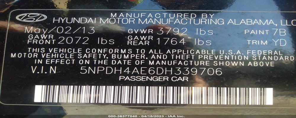 5NPDH4AE6DH339706 2013 HYUNDAI ELANTRA photo no. 9