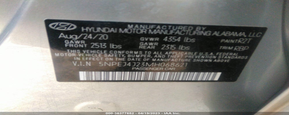5NPEJ4J23MH068621 2021 HYUNDAI SONATA photo no. 9