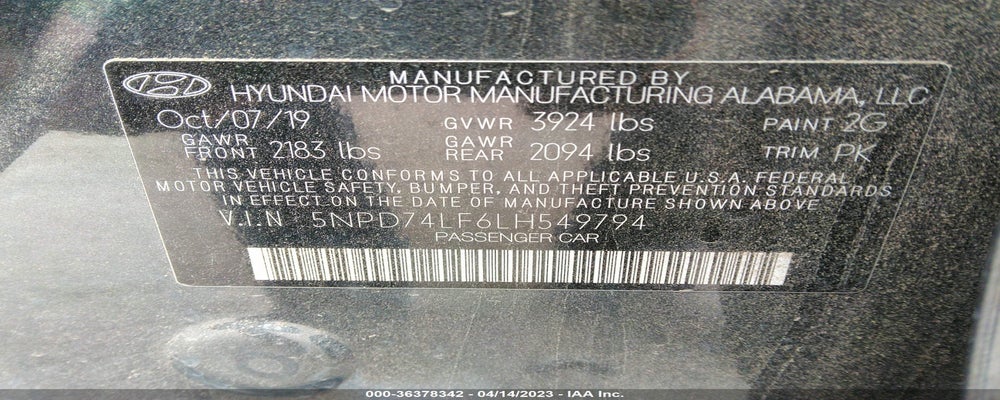 5NPD74LF6LH549794 2020 HYUNDAI ELANTRA photo no. 9