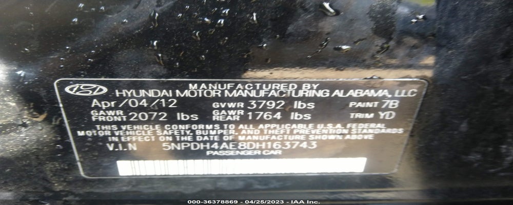 5NPDH4AE8DH163743 2013 HYUNDAI ELANTRA photo no. 9