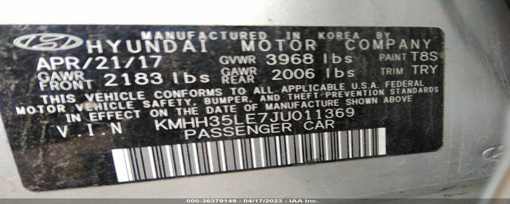 KMHH35LE7JU011369 2018 HYUNDAI ELANTRA GT photo no. 9