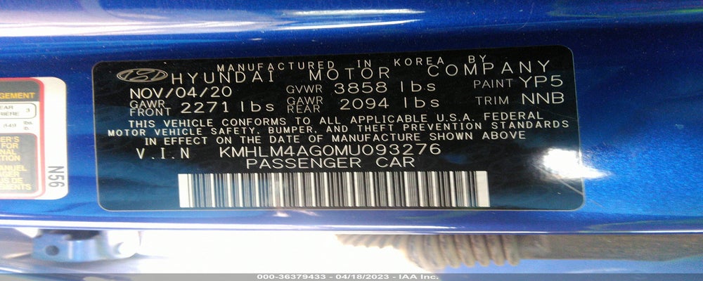 KMHLM4AG0MU093276 2021 HYUNDAI ELANTRA photo no. 9
