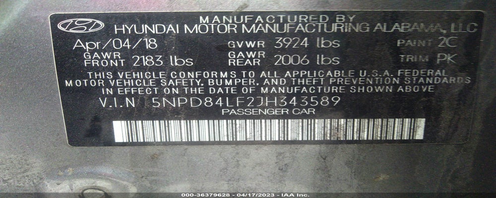 5NPD84LF2JH343589 2018 HYUNDAI ELANTRA photo no. 9