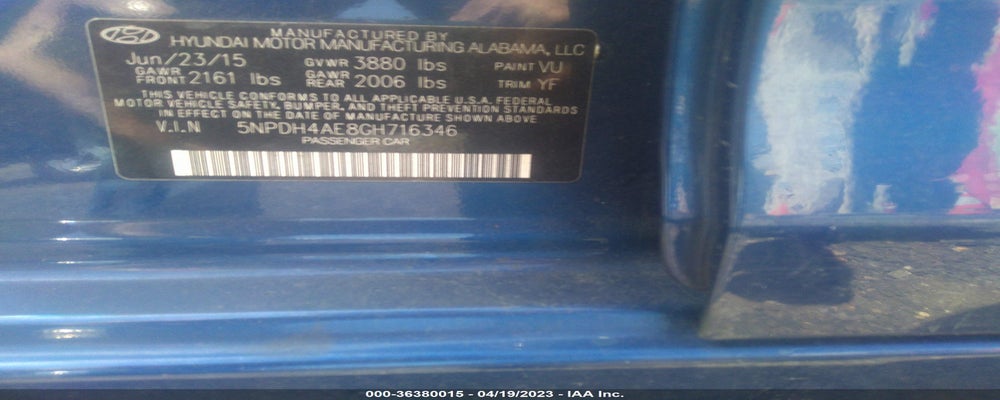 5NPDH4AE8GH716346 2016 HYUNDAI ELANTRA photo no. 9