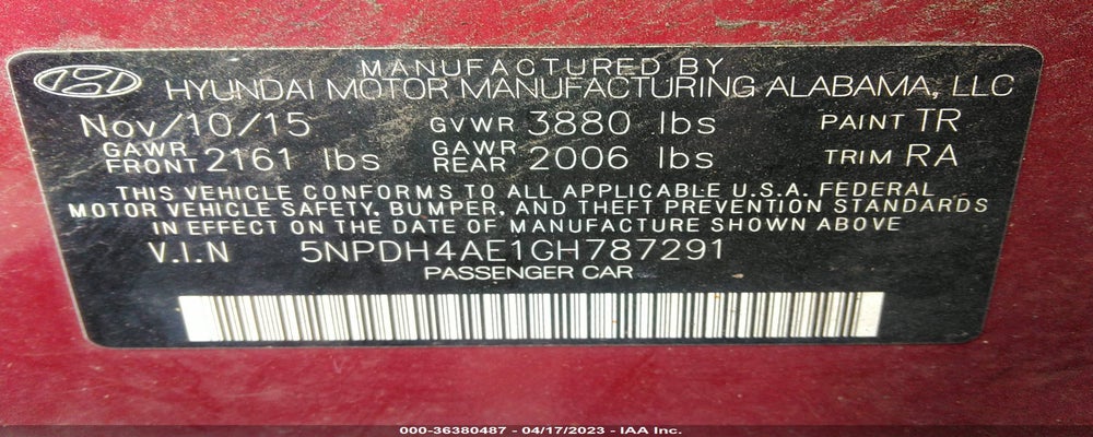 5NPDH4AE1GH787291 2016 HYUNDAI ELANTRA photo no. 9