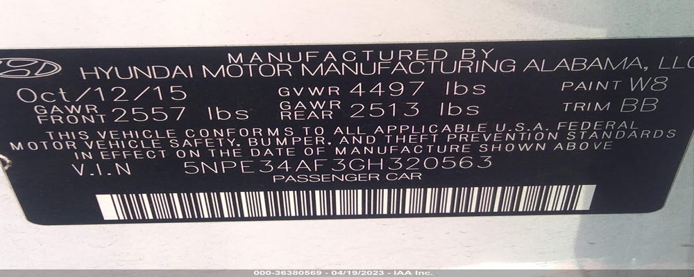 5NPE34AF3GH320563 2016 HYUNDAI SONATA photo no. 9