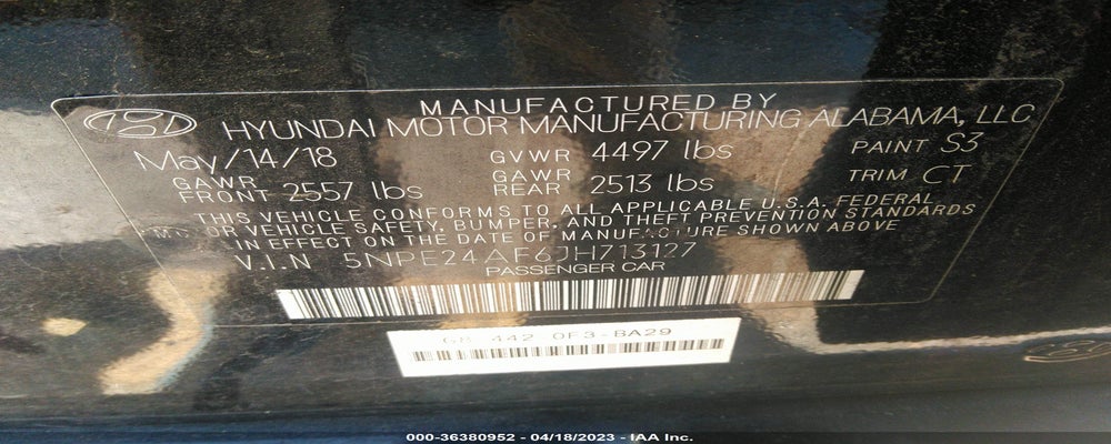 5NPE24AF6JH713127 2018 HYUNDAI SONATA photo no. 9