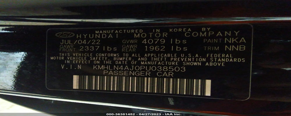 KMHLN4AJ0PU038503 2023 HYUNDAI ELANTRA HYBRID photo no. 9