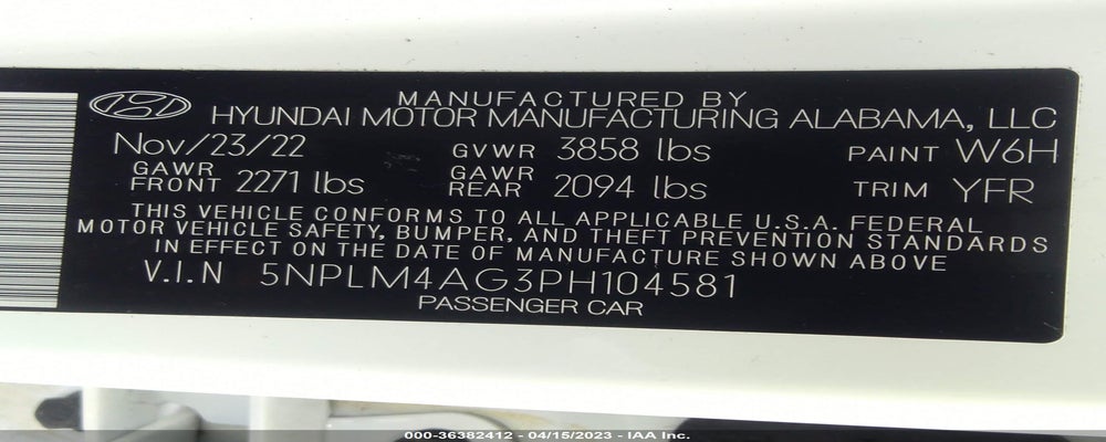 5NPLM4AG3PH104581 2023 HYUNDAI ELANTRA photo no. 9