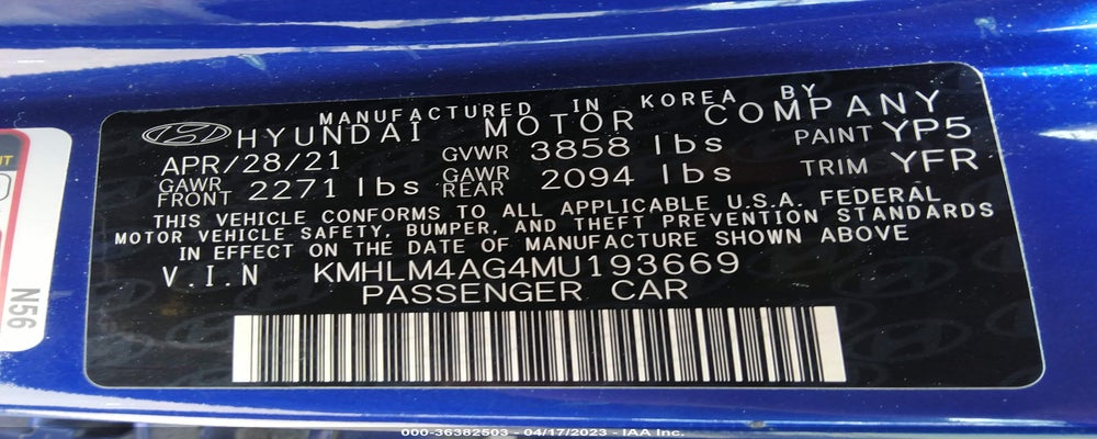 KMHLM4AG4MU193669 2021 HYUNDAI ELANTRA photo no. 9